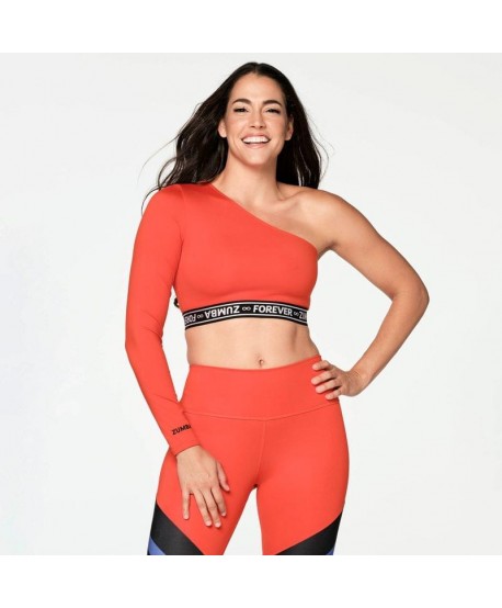 Zumba All Day One Shoulder Crop Top (Pedido Especial)