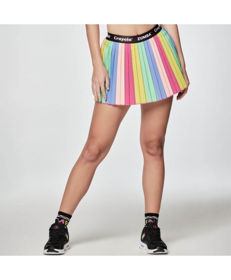 Zumba X Crayola Color The Dance Floor Pleated Skort (Pedido Especial)