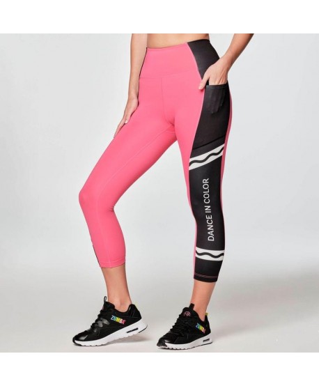 Zumba X Crayola Dance In Color High Waisted Crop Leggings (Pedido Especial)