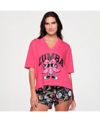 Zumba Graphic V-Neck Top...