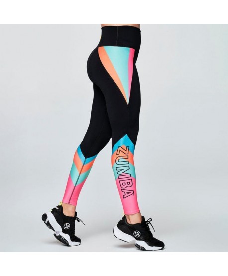 Zumba Beach Party High Waisted Ankle Leggings