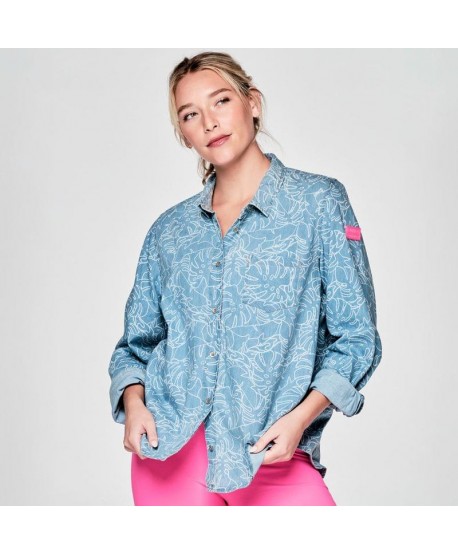 Zumba Resort Long Sleeve Button Up (Pedido Especial)