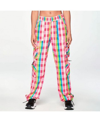 Zumba Plaid Pop Cargo Pants...