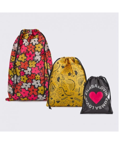 You In Bloom Zumba Drawstring Bags 3PK (Pedido Especial)