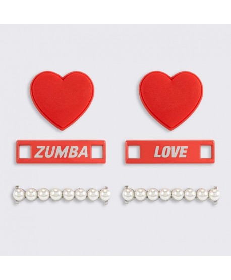 Zumba Heart Shoe Charms 6PK (Pedido Especial)