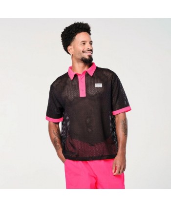 Zumba Prep Oversized Mesh Polo