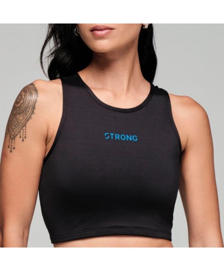 Strong ID Electric High Neck Mid Crop Tank