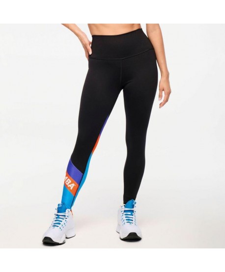 Zumba Explore High Waisted Ankle Leggings With Diagonal Insert (Pedido Especial)