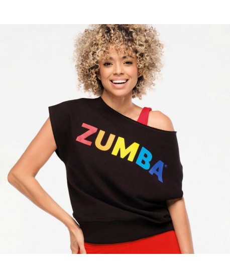 Zumba Explore Off The Shoulder Short Sleeve Sweatshirt (Pedido Especial)