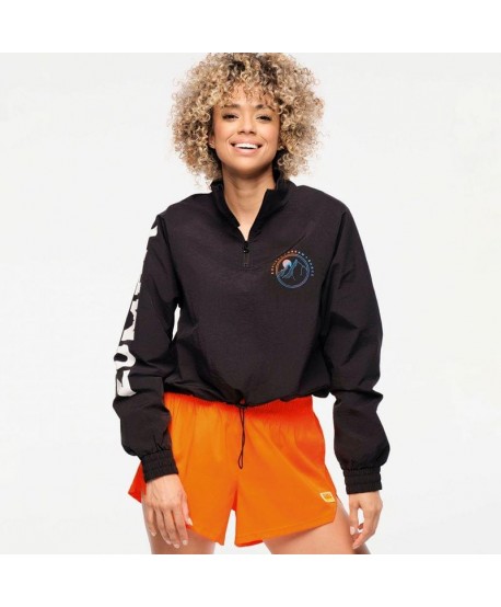 Zumba Explore High Neck Half Zip Crop Pullover (Pedido Especial)